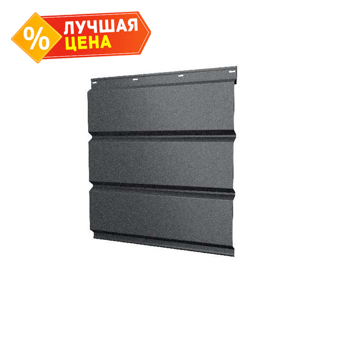 Софит металлический без перфорации 0,45 PE-Double с пленкой RAL7024 мокрый асфальт
