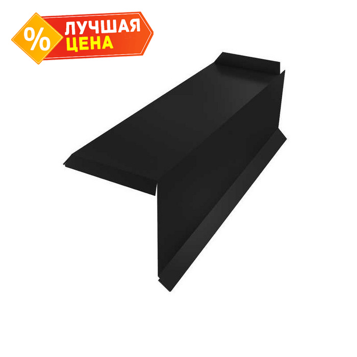 Планка торцевая сегментная 30мм Правая 0,5 Rooftop Matte RAL 9005 черный